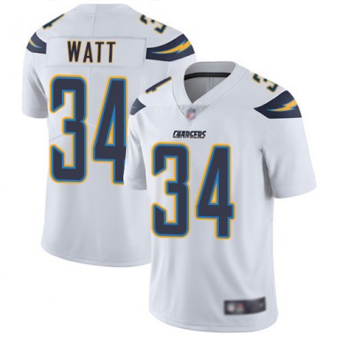 Los Angeles Chargers NFL Football Derek Watt White Jersey Men Limited 34 Road Vapor Untouchable